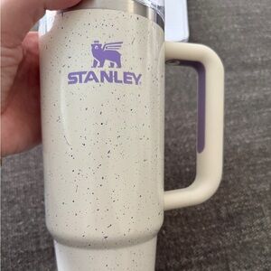 Stanley Cream and Purple Speckled Tumbler- 30 oz